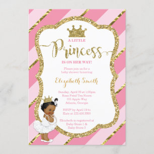 Little Princess Baby Shower Invite, Imitate Glitze Einladung