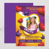 Little Princess Birthday Invite – Fairytale Crown  Einladung (Vorne/Hinten)