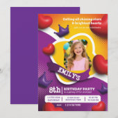 Little Princess Birthday Invite – Fairytale Crown Einladung (Vorne/Hinten)