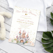 Little Princess Blush Gold Crown 1. Geburtstag Einladung