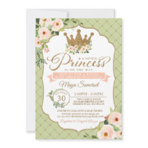 Little Princess Blush Mint Gold Royal Baby Dusche