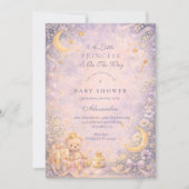 Little Princess Celestial Baby Shower Einladung (Vorderseite)