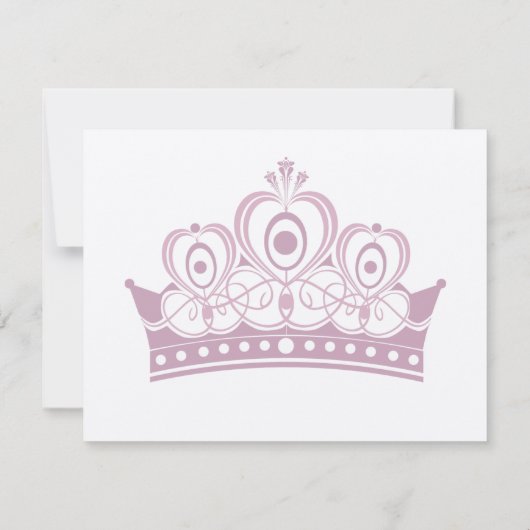 Little Princess Correspondence Cards RSVP Karte (Rückseite)