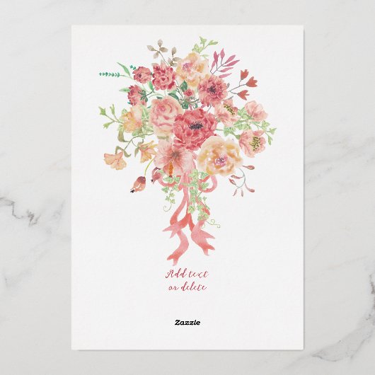 Little Princess Crown Floral Girl Boy Babydusche Folieneinladung (Rückseite)