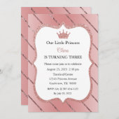 Little Princess Einladung, Prinzessin Geburtstag Einladung (Vorne/Hinten)