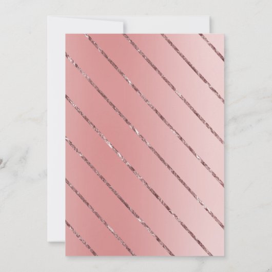 Little Princess Einladung, Rose Gold Einladung (Rückseite)