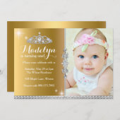 Little Princess Einladung zum ersten Geburtstag (Vorne/Hinten)