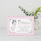 Little Princess Erste Geburtstagspartei Einladung (Stehend Vorderseite)