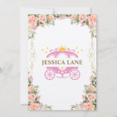 Little Princess Fairy Tale Castle Girl Babydusche Einladung (Rückseite)