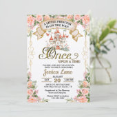 Little Princess Fairy Tale Castle Girl Babydusche Einladung (Stehend Vorderseite)