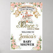 Little Princess Fairy Tale Castle Girl Babydusche Poster (Vorne)