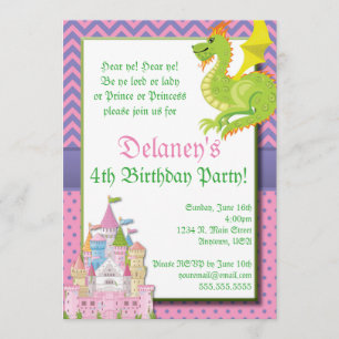 Little Princess Fairy Tale Party Einladung