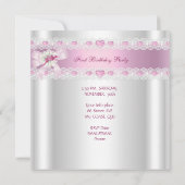 Little Princess First Birthday Party Foto 2 Einladung (Rückseite)