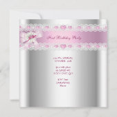 Little Princess First Birthday Party Foto Einladung (Rückseite)