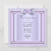 Little Princess First Birthday Party Foto Lilac 2 Einladung (Rückseite)