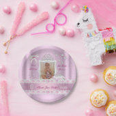 Little Princess First Birthday Party Foto Plate Pappteller (Party)