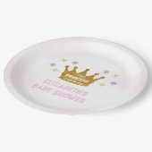 Little Princess Girl Baby Shower Pappteller (Schrägansicht)