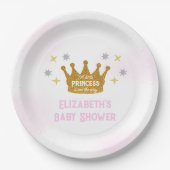 Little Princess Girl Baby Shower Pappteller (Vorderseite)