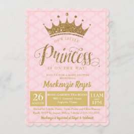 Little Princess Gold Crown Baby Shower Einladung