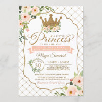 Little Princess Gold Floral Royal Baby Dusche