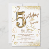 Little Princess Gold Glitzer Cool Geburtstag Einladung (Vorderseite)
