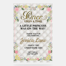 Little Princess Is On The Way Girl Baby Shower Acrylschild