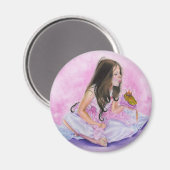 Little Princess Kissing Frog Magnet (Vorderseite/Rückseite)