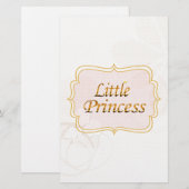 Little Princess Name Tag Briefpapier (Vorne/Hinten)