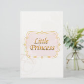 Little Princess Name Tag Briefpapier (Stehend Vorderseite)