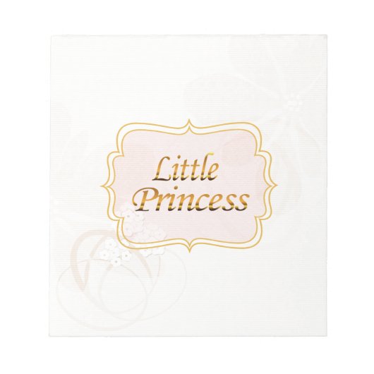 Little Princess Name Tag Notizblock (Vorderseite)