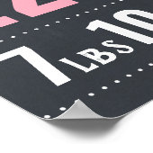 Little Princess New Baby Girl Birth Stats Poster (Ecke)