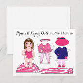 "Little Princess" Paper Doll Party Postkarten (Vorne/Hinten)