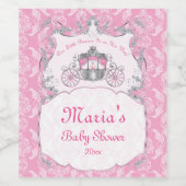 Little Princess, Pink Baby Dusche Weinetikett (Einzelnes Label)