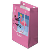 Little Princess Pink Flamingo Design - Geschenkbeu Kleine Geschenktüte (Rückseite Schrägansicht)