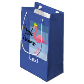 Little Princess Pink Flamingo Design - Geschenkbeu Kleine Geschenktüte (Rückseite Schrägansicht)