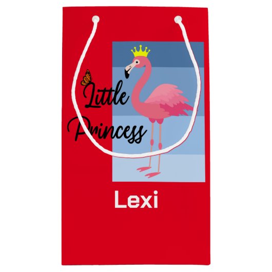 Little Princess Pink Flamingo Design - Geschenkbeu Kleine Geschenktüte (Rückseite)