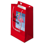 Little Princess Pink Flamingo Design - Geschenkbeu Kleine Geschenktüte (Vorderseite Schrägansicht)