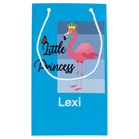 Little Princess Pink Flamingo Design - Geschenkbeu Kleine Geschenktüte (Rückseite)
