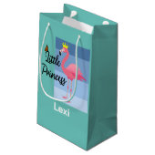 Little Princess Pink Flamingo Design - Geschenkbeu Kleine Geschenktüte (Rückseite Schrägansicht)