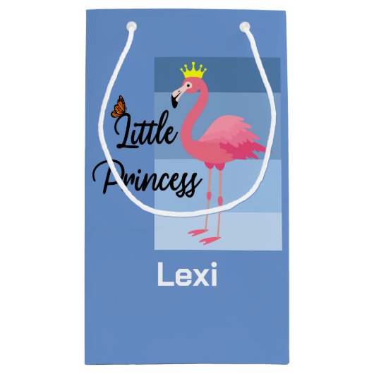 Little Princess Pink Flamingo Design - Geschenkbeu Kleine Geschenktüte (Rückseite)