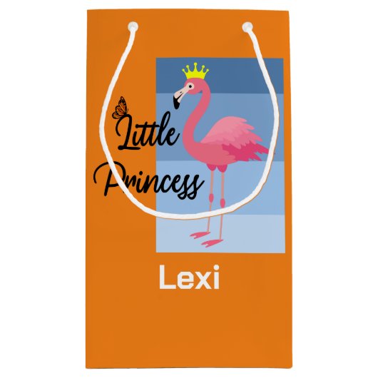 Little Princess Pink Flamingo Design - Geschenkbeu Kleine Geschenktüte (Rückseite)