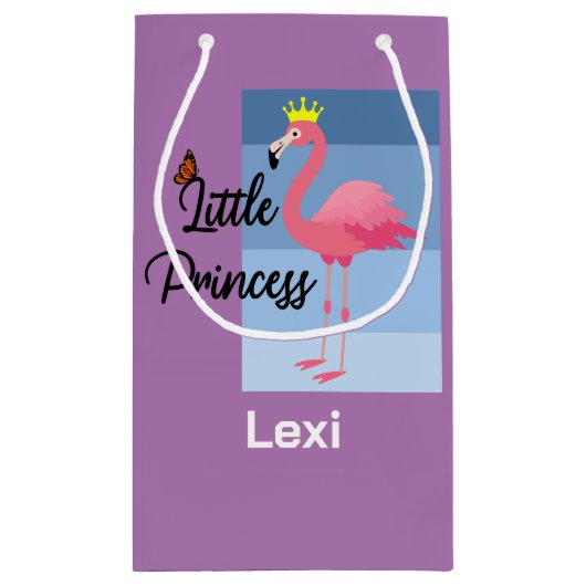 Little Princess Pink Flamingo Design - Geschenkbeu Kleine Geschenktüte (Rückseite)