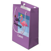 Little Princess Pink Flamingo Design - Geschenkbeu Kleine Geschenktüte (Rückseite Schrägansicht)