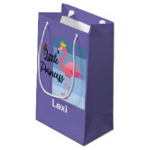Little Princess Pink Flamingo Design - Geschenkbeu Kleine Geschenktüte (Rückseite Schrägansicht)