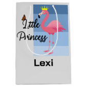Little Princess Pink Flamingo Design - Geschenkbeu Mittlere Geschenktüte (Vorderseite)