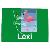 Little Princess Pink Flamingo Design - Geschenktas Große Geschenktüte (Rückseite)
