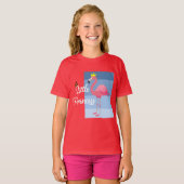 Little Princess Pink Flamingo Design - Girls' Basi T-Shirt (Vorne ganz)