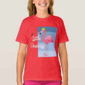 Little Princess Pink Flamingo Design - Girls' Basi T-Shirt (Vorderseite)
