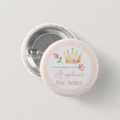 Little Princess Pink Royal Baby Dusche Button (Vorne & Hinten)