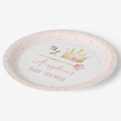 Little Princess Pink Royal Baby Dusche Pappteller (Schrägansicht)